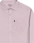 Mens Shirt Long Sleeve Slim Fit Open Collar Poplin Cotton Lycra Subtle Horizontal Ribs Woven Label - Pink 63_611H000_ROS132805_8