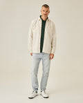Mens Shirt Long Sleeve Regular Fit Cotton Viscose Linen Denim Yarns Utilitarian Patch Pockets Marked Buttons - Raw 63_611H008_CRU110701_4