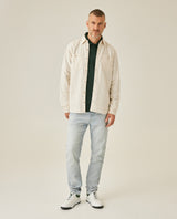 Mens Shirt Long Sleeve Regular Fit Cotton Viscose Linen Denim Yarns Utilitarian Patch Pockets Marked Buttons - Raw 63_611H008_CRU110701_4