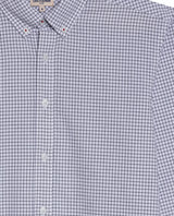 Mens Shirt Long Sleeve Slim Fit Check Pattern Cotton Button Down Collar Small Check Vibrant Red - Black 63_611H010_NEG194004_8