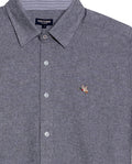 Mens Shirt Classic Fit Cotton Header Effect Red Side Details Internal Stripe Fabric Vibrant Duck - Black 63_611H013_NEG194004_8