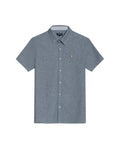 Mens Shirt Classic Fit Cotton Header Effect Red Side Details Internal Stripe Fabric Vibrant Duck - Dark Green 63_611H013_VER195406_3