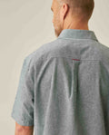 Mens Shirt Classic Fit Cotton Header Effect Red Side Details Internal Stripe Fabric Vibrant Duck - Dark Green 63_611H013_VER195406_7