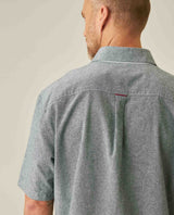 Mens Shirt Classic Fit Cotton Header Effect Red Side Details Internal Stripe Fabric Vibrant Duck - Dark Green 63_611H013_VER195406_7