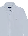 Mens Shirt Long Sleeve Slim Fit Cotton Twill Collar Stay Tone on Tone Duck Professional Structure - Blue 63_611H022_AZU144206_8