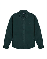 Mens Shirt Long Sleeve Slim Fit Cotton Twill Collar Stay Tone on Tone Duck Professional Structure - Green 63_611H022_VER195212_3