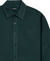 Mens Shirt Long Sleeve Slim Fit Cotton Twill Collar Stay Tone on Tone Duck Professional Structure - Green 63_611H022_VER195212_8
