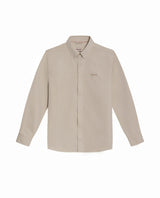 Mens Shirt Long Sleeve Slim Fit Button Down Polyester Lyocell Cotton Herringbone Premium Soft Hand - Beige 63_611H024_BEI124301_0