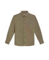 Mens Shirt Long Sleeve Slim Fit Button Down Polyester Lyocell Cotton Herringbone Premium Soft Hand - Green 63_611H024_VER170619_3