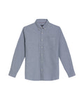Mens Shirt Long Sleeve Regular Fit Button Down Oxford Cotton White Woven Classic Collegiate Spade Pocket - Dark Green 63_611H025_VER195406_3