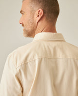 Mens Shirt Long Sleeve Slim Fit Oxford Cotton Vibrant Duck Raw Contrast Buttons Side Details Woven Label - Yellow 63_611H027_AMA120709_7