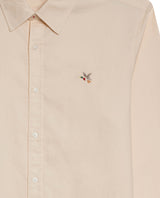 Mens Shirt Long Sleeve Slim Fit Oxford Cotton Vibrant Duck Raw Contrast Buttons Side Details Woven Label - Yellow 63_611H027_AMA120709_8