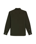 Mens Shirt Long Sleeve Slim Fit Oxford Cotton Vibrant Duck Raw Contrast Buttons Side Details Woven Label - Green 63_611H027_VER190414_5