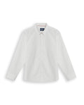 Mens Shirt Long Sleeve Classic Fit Cotton Coolmax Elastane Pre-Dyed Microtextured Stripe - Blue 63_611H032_AZU134110_3