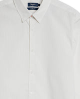 Mens Shirt Long Sleeve Classic Fit Cotton Coolmax Elastane Pre-Dyed Microtextured Stripe - Blue 63_611H032_AZU134110_8