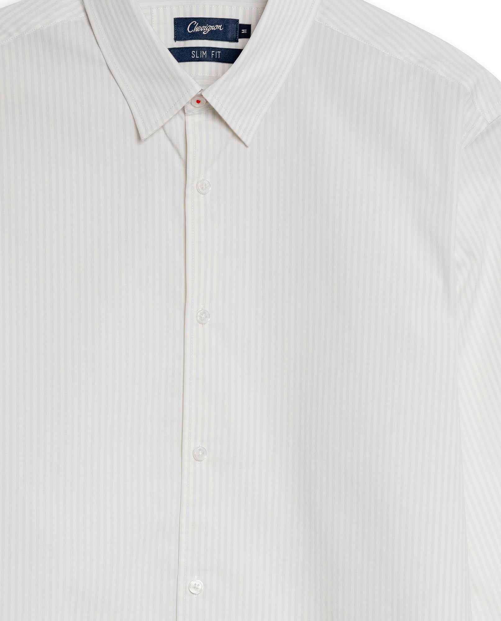 Mens Shirt Long Sleeve Classic Fit Cotton Coolmax Elastane Pre-Dyed Microtextured Stripe - Blue 63_611H032_AZU134110_8