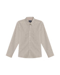 Mens Shirt Long Sleeve Classic Fit Cotton Coolmax Elastane Pre-Dyed Microtextured Stripe - Green 63_611H032_VER120109_3