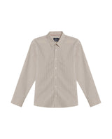 Mens Shirt Long Sleeve Classic Fit Cotton Coolmax Elastane Pre-Dyed Microtextured Stripe - Green 63_611H032_VER120109_3