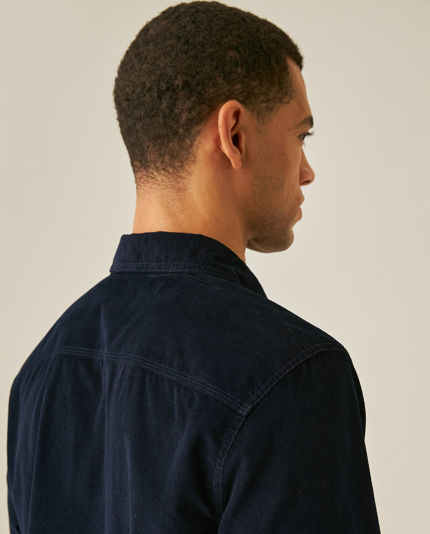 Mens Shirt Long Sleeve Regular Fit Cotton Corduroy Western Details Front Yoke Functional Pockets Snaps - Blue 63_611H036_AZU193923_7