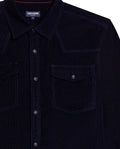 Mens Shirt Long Sleeve Regular Fit Cotton Corduroy Western Details Front Yoke Functional Pockets Snaps - Blue 63_611H036_AZU193923_8