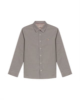 Mens Shirt Long Sleeve Slim Fit Oxford Cotton Pinstripe Pattern Contrast Side Pieces Yokes Marked Buttons - Blue 63_611H039_AZU193923_3