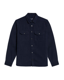 Mens Slim Fit Cotton Lyocell Cargo Shirt - Blue 63_611H041_AZU193923_3