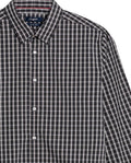 Mens Shirt Long Sleeve Slim Fit Cotton Coolmax Elastane Pre-Dyed Miniprint Check - Black 63_611H060_NEG194007_8
