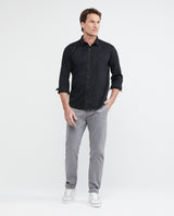 Men's Long Sleeve Shirt Duotone Duck Double Needle 100% Cotton 612E014 - 2