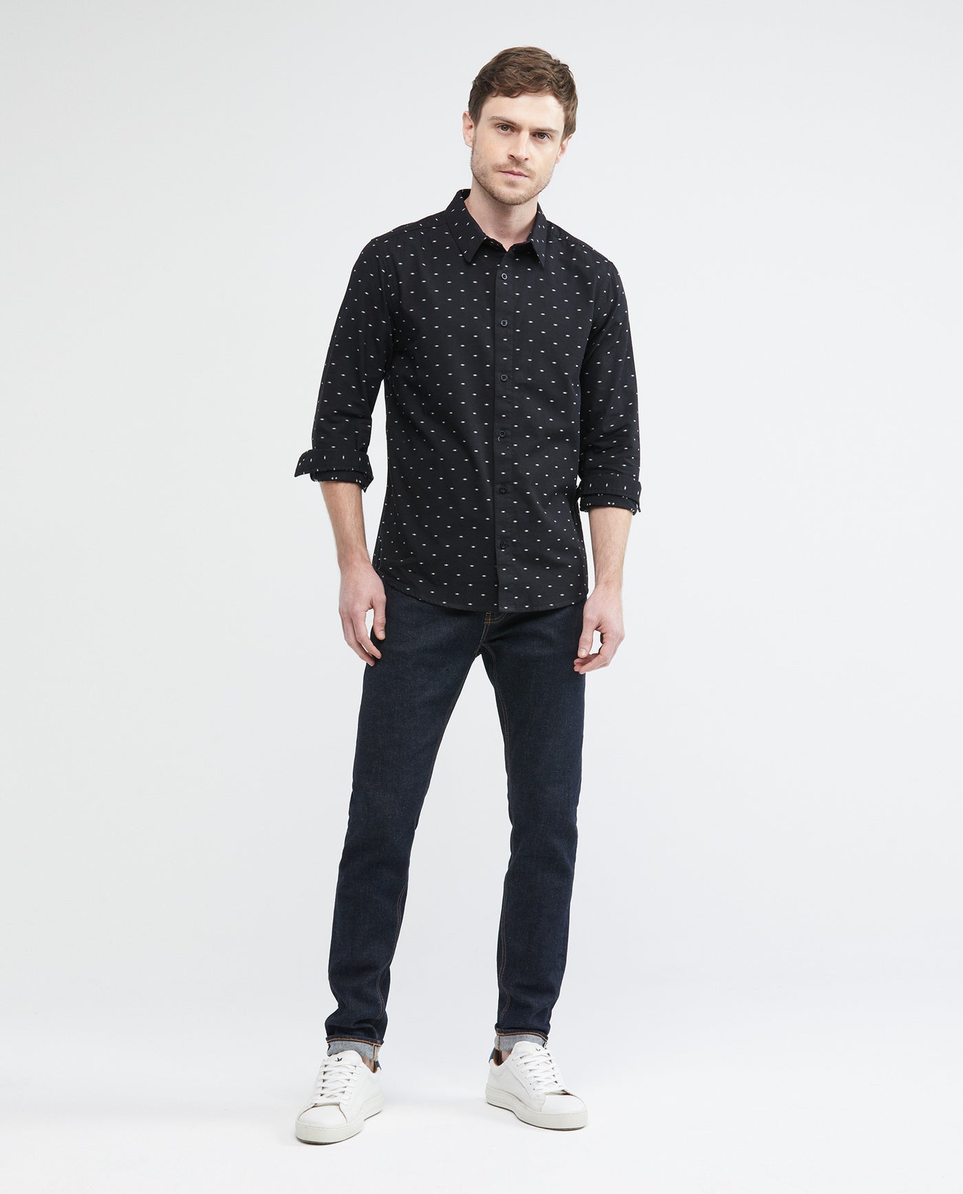 Men's Slim Fit-Shirts - Black 612E018 - 2