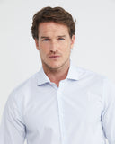 PALE BLUE STRIPED COOLMAX SHIRT