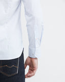 PALE BLUE STRIPED COOLMAX SHIRT