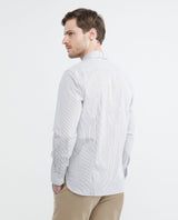 Men's Long Sleeve Striped Shirt Dobby Comfort Coolmax 612E024 - 4