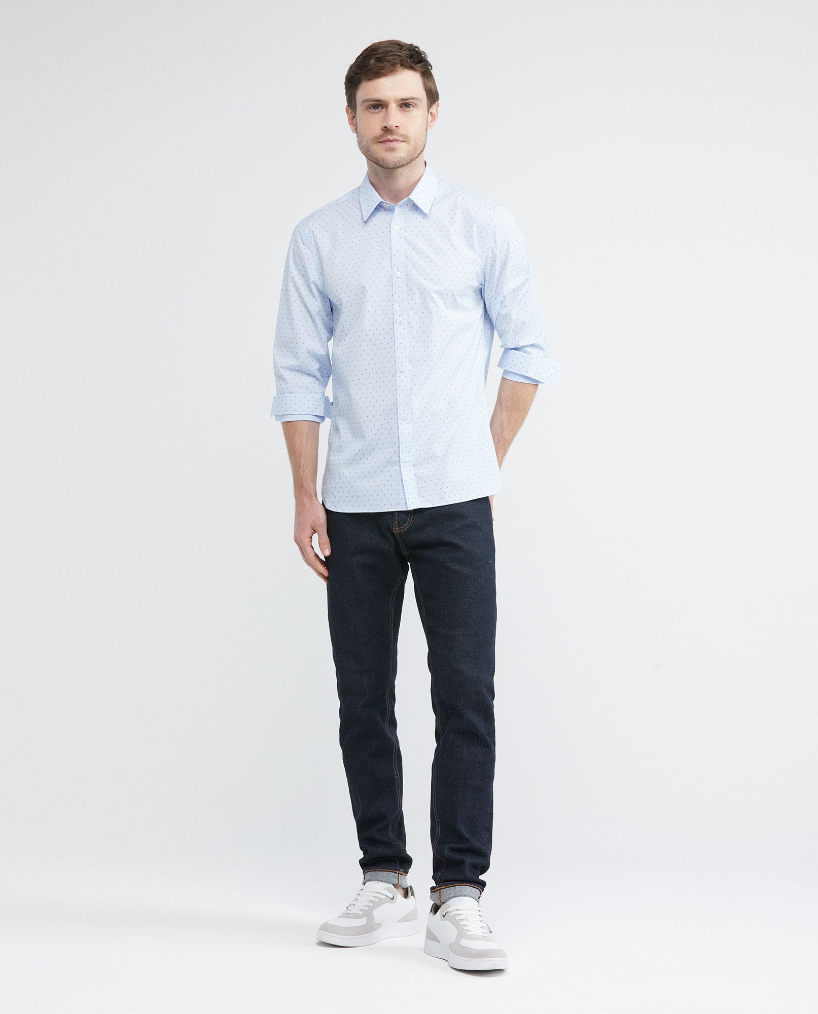 Men's Slim Fit-Shirts - Blue - 2