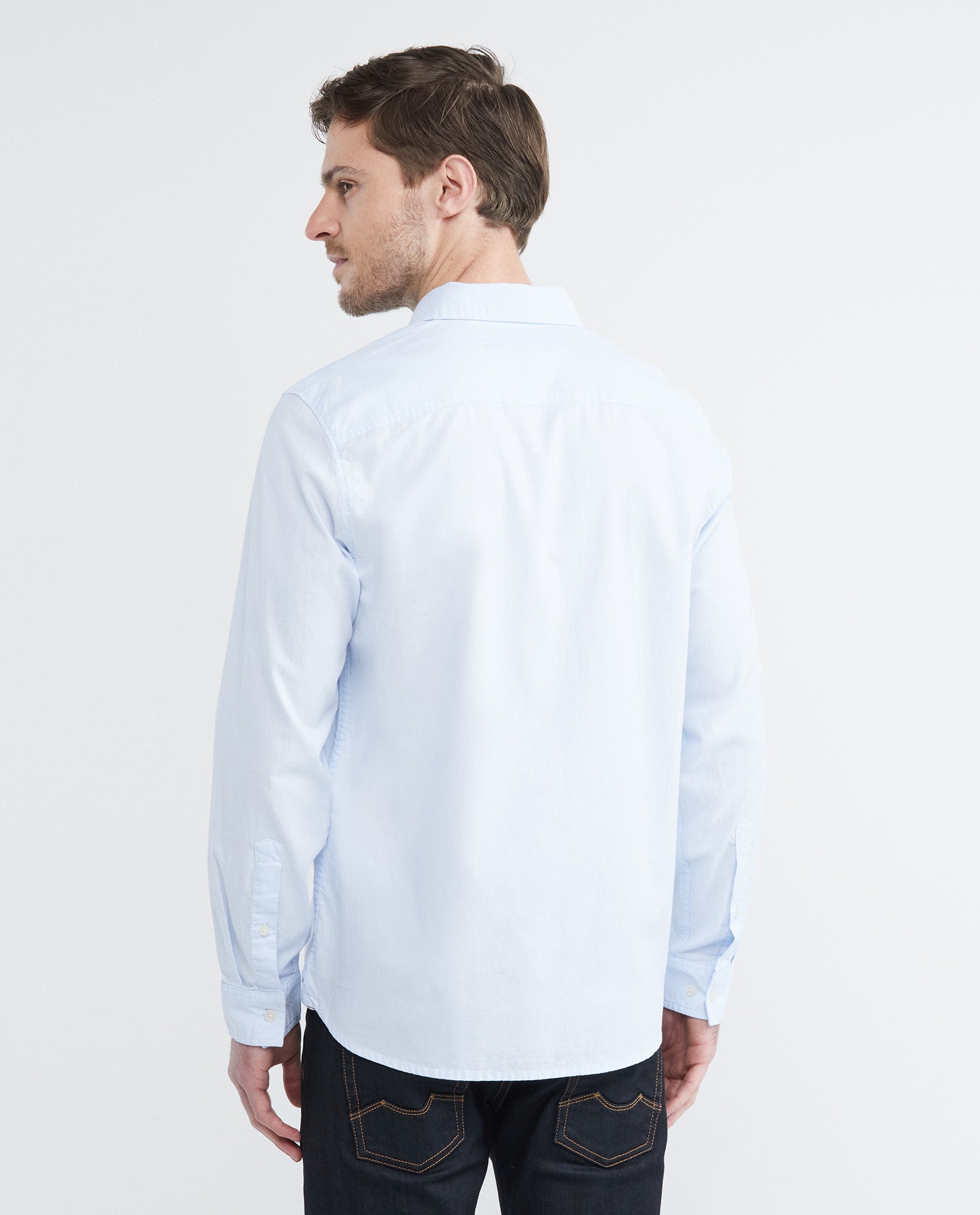 Men's Long Sleeve Slim Fit Shirt Duck Embroidery in Cotton 612E027 - 4