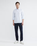 Men's Long Sleeve Mini Check Shirt Dobby Comfort Coolmax 612E030 - 2