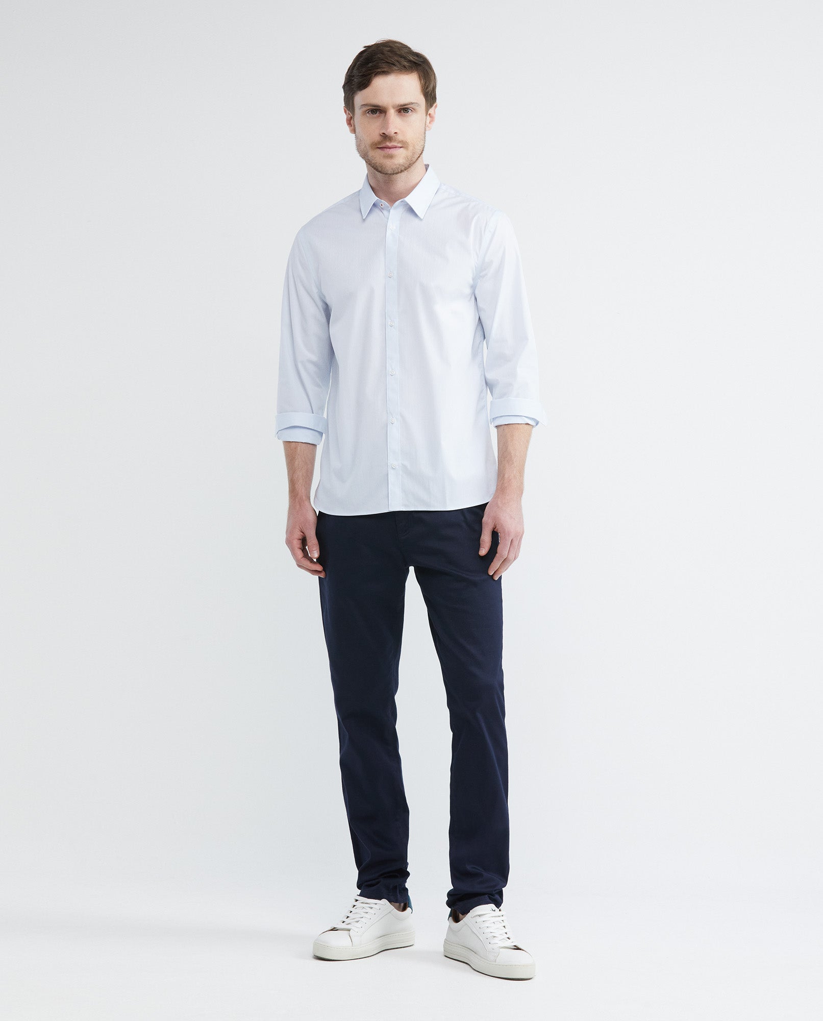 Men's Long Sleeve Mini Check Shirt Dobby Comfort Coolmax 612E030 - 2