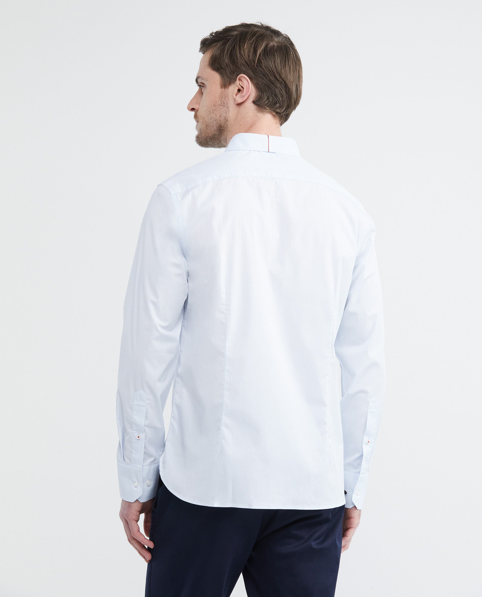 Men's Long Sleeve Mini Check Shirt Dobby Comfort Coolmax 612E030 - 4