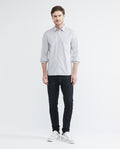 Men's Long Sleeve Mini Check Shirt Dobby Comfort Coolmax 612E030 - 2