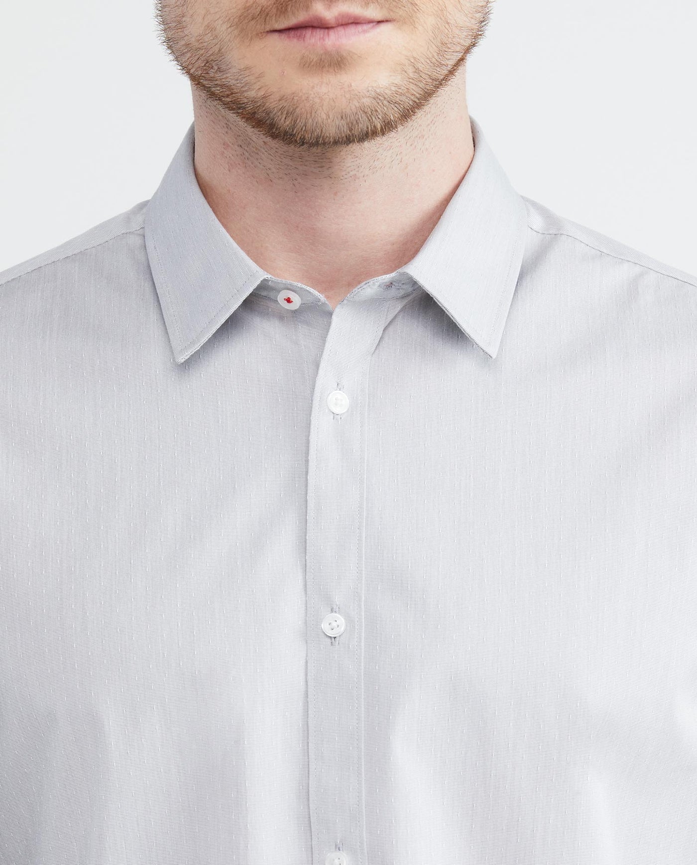 Men's Long Sleeve Mini Check Shirt Dobby Comfort Coolmax 612E030 - 3
