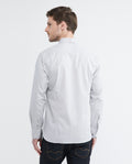 Men's Long Sleeve Mini Check Shirt Dobby Comfort Coolmax 612E030 - 4