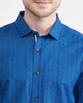 Men's Slim Fit Shirts - Blue 612E032 - 3