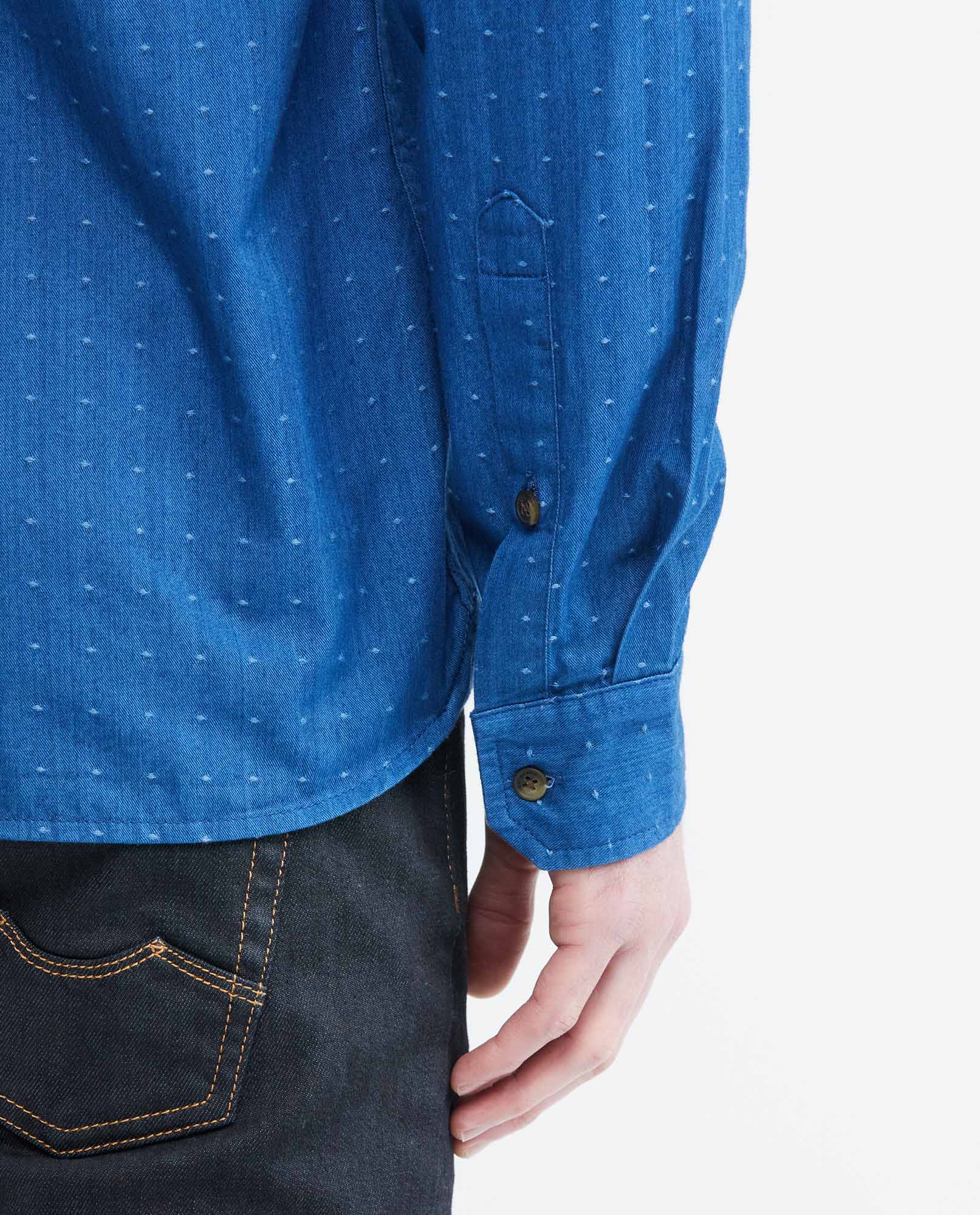Men's Slim Fit Shirts - Blue 612E032 - 5