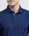 Men's Slim Fit-Shirts - Blue 612E032 - 3