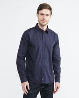 Men's Long Sleeve Slim Fit Shirt Mini Print in Cotton 612E034 - 1