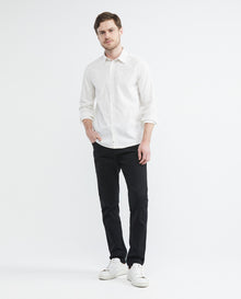 Men's Shirt, Slim Fit Long Sleeve - Mini Print - White - 2