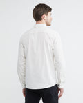 Men's Long Sleeve Slim Fit Shirt Mini Print in Cotton 612E034 - 4