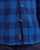 Men's Slim Fit Long Sleeve Reversible Double-Face Check Shirt in Cotton 612F004 - 5