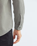 Men's Classic Fit Long Sleeve Dyed Full Fabric Shirt Pockets Red Internal Threads in Cotton 612F017 - 7