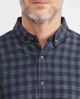 Men's Slim Fit Long Sleeve Button-Down Shirt Contrast Yoke Loops Red Thread in Cotton Stretch Blend 612F019 - 3