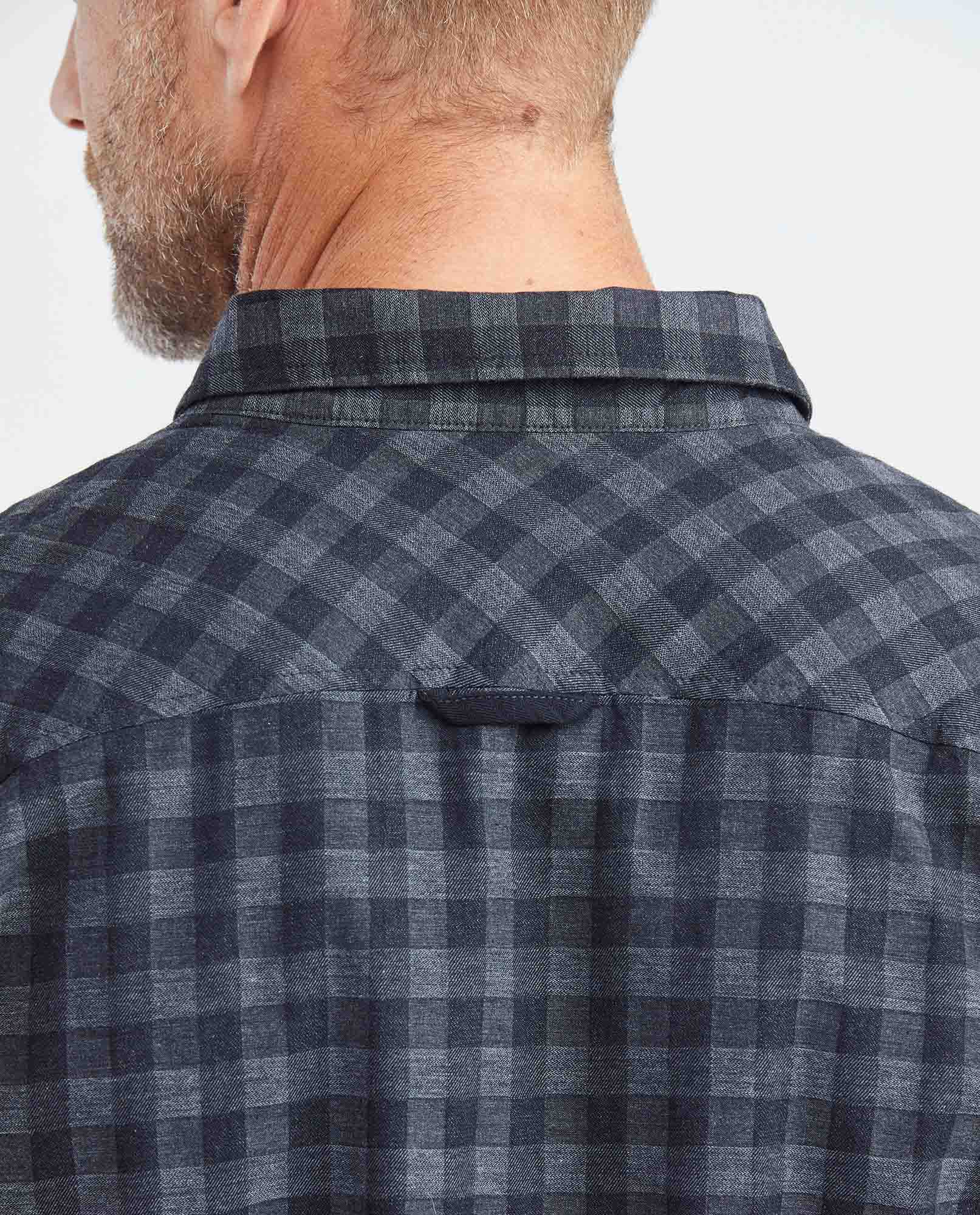 Men's Slim Fit Long Sleeve Button-Down Shirt Contrast Yoke Loops Red Thread in Cotton Stretch Blend 612F019 - 6